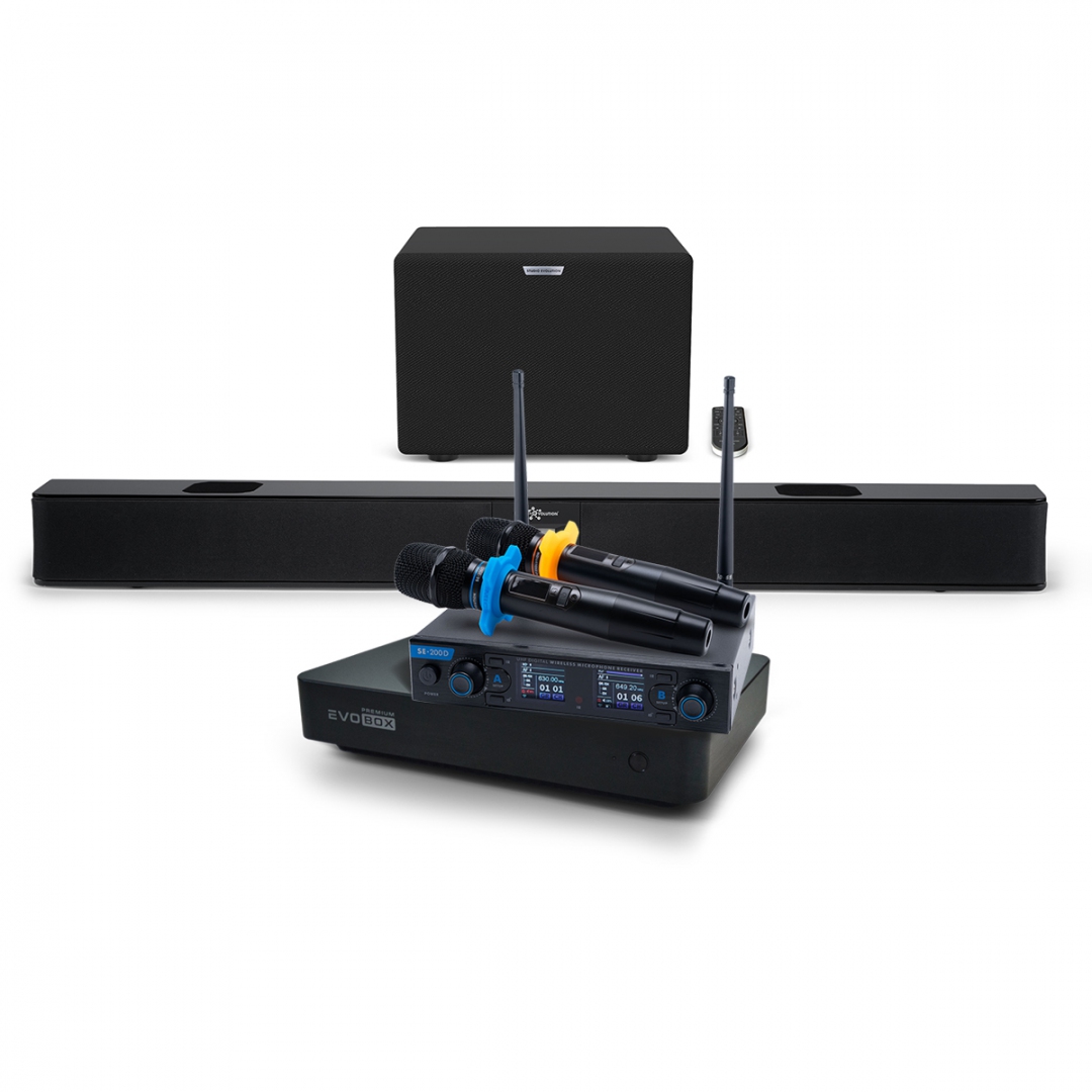 Hi-End караоке-система EVOBOX Premium + EvoSoundBar (саундбар с караоке) в Пугачеве
