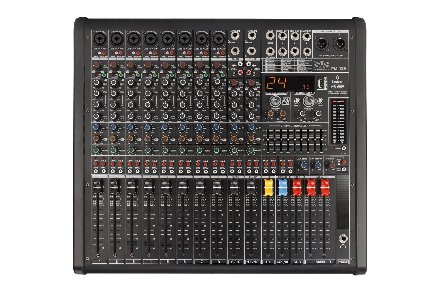 SVS Audiotechnik mixers PM-12A Активный аналоговый микшерный пульт, 12-канальный в Пугачеве